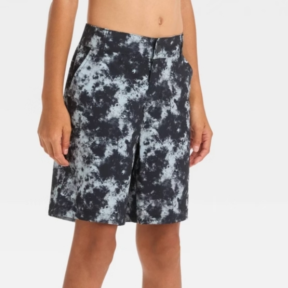 Boys' Hybrid Tie-Dye Swim Shorts - art class Black 6